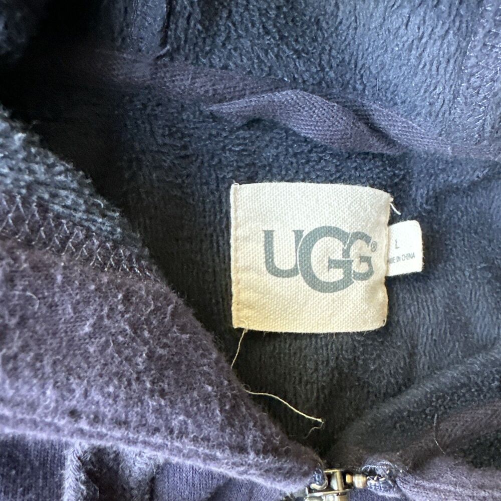 Ugg Hoodie Mens L Terrell Pullover Soft Terry Cotton Blend Sweatshirt Blue